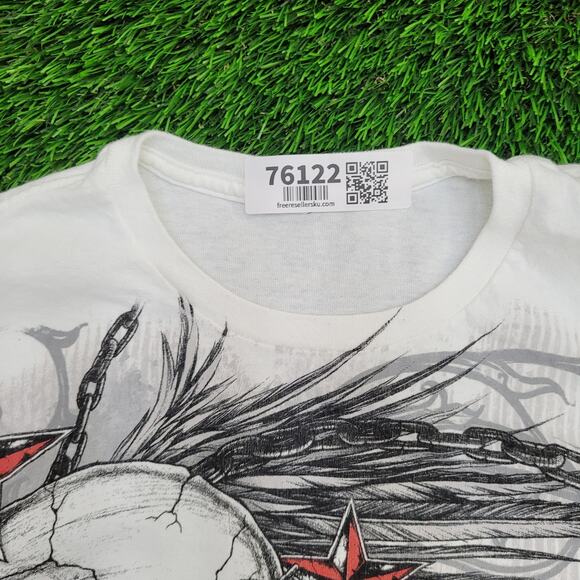 Skeleton Skull Shirt Large 21x26 White - Picture 10 of 11